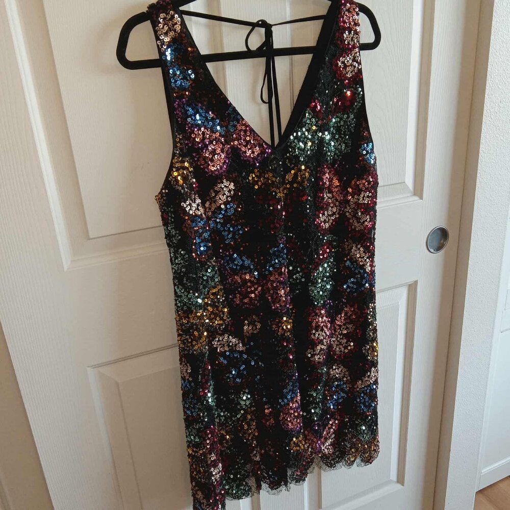 Free People Multicolor Sequin Mini Dress - Picture 7 of 9